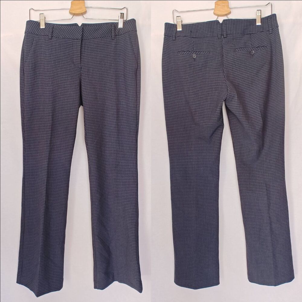 Express Editor Pants Trousers Navy‎ Blue Black Gray Plaid 8R 8 Regular Stretch